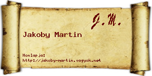 Jakoby Martin névjegykártya